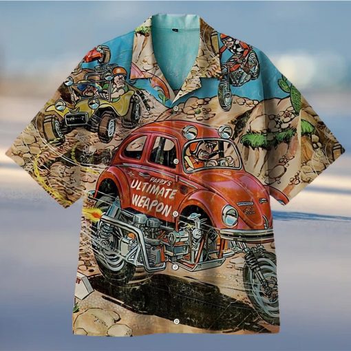 Vintage Hot Rod Cartoons 3D Print Hawaiian Shirt