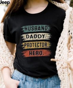 Vintage Husband Daddy Protector Dad Hero Happy Father’s Day T Shirt
