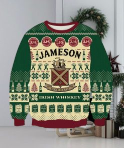 Vintage Jamesonn Irishh Whiskey Knitted Ugly Knitted Whiskey Christmas 3D Sweater For Men And Women
