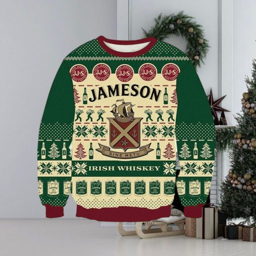 Vintage Jamesonn Irishh Whiskey Knitted Ugly Knitted Whiskey Christmas 3D Sweater For Men And Women