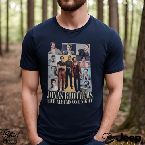 Vintage Jonas Brothers Tour Shirt 2 Sides Jonas Brothers Shirt Jonas Brothers Merch Five Albums One Night Tour Music Tour T Shirt