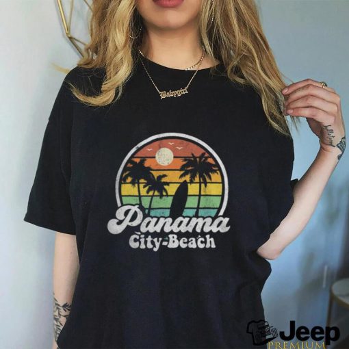 Vintage Panama City Beach Florida Surfing Retro Surf Gift shirt