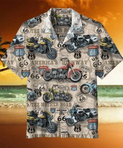 Vintage Vintage Motorcycles On Route Hawaiian Shirt