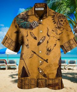 Vintage War Skull Hawaiian Shirt for Men