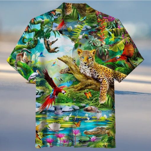 Vintage Zoo Painting Art 3D Printed Hawaiian Shirt