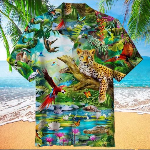 Vintage Zoo Painting Art 3D Printed Hawaiian Shirt