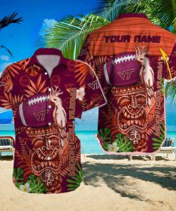 Virginia Tech Hokies Surf custom Name Men And Women Sports Teams Hawaiian Shirt Gift