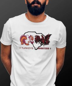 Virginia Tech Hokies Turkeys vs South Carolina Gamecocks Rooster shirt