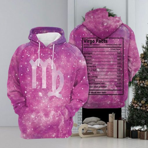 Virgo Horoscope Galaxy 3D Printed Hoodie