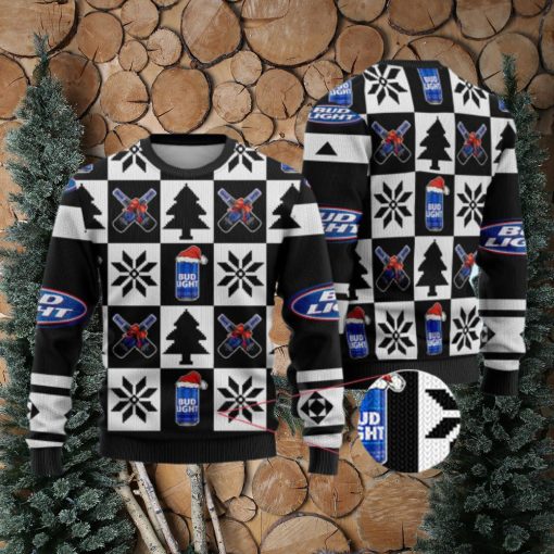 Bud Light Funny Beer Ugly Christmas Sweater Black Gift For Men And Women