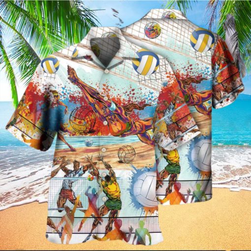 Volleyball Is My Therapy Mix Color Hawaiian Shirt