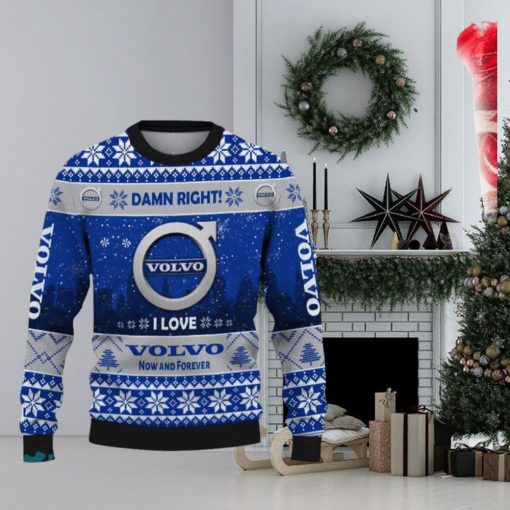 Volvo Car Lovers Knitted Christmas Sweater AOP Gift For Men And Women