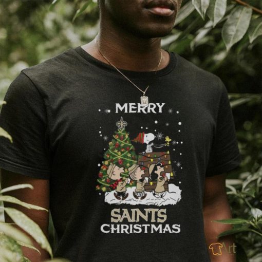 New Orleans Saints Snoopy Family Christmas Shirt