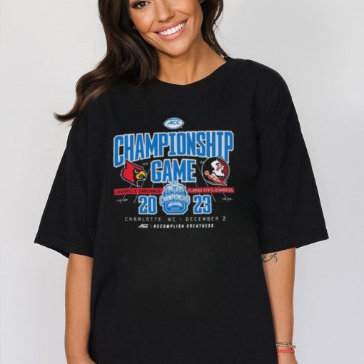 Official charlotte, NC 2023 ACC Championship Game Louisville Cardinals vs Florida State Seminoles Shirt