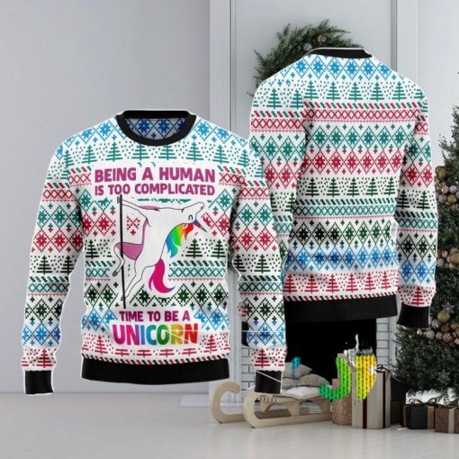 Be A Unicorn Ugly Christmas Sweater AOP All Over Printed Sweater