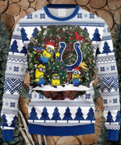 NFL Fans Indianapolis Colts Minion Christmas Ugly Sweater For Men Women