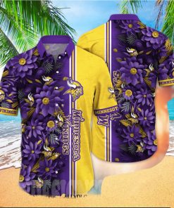 Minnesota Vikings NFL Flower 3D Hawaiian Shirt