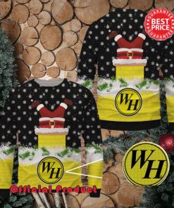 Waffle House Wool Santa Claus In Funnels Logo Ugly Christmas Sweater