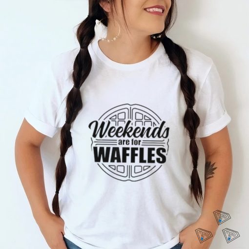 Waffle Weekends Are For Waffles Funny Vintage Breakfast T Shirt