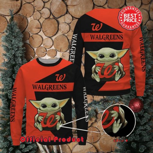 Walgreens Baby Yoda With Logo Ugly Christmas Sweater