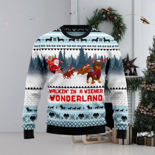 Walkin‘ In A Weiner Wonderland Ugly Christmas Sweater New For Men And Women Gift Holidays Christmas