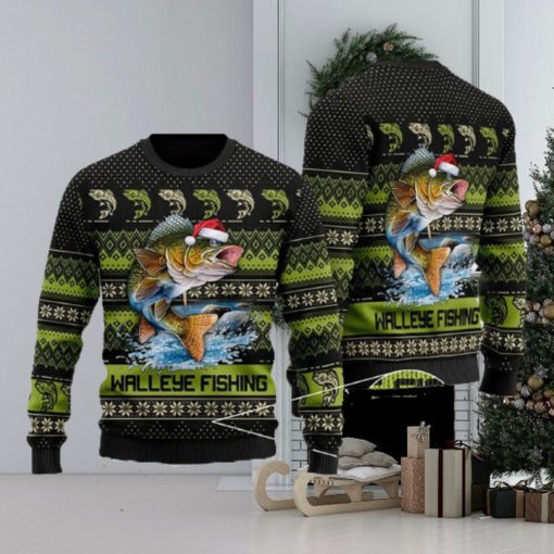 Walleye Fishing Ugly Christmas Sweater For Men And Women