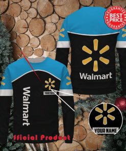 Walmart Custom Name Black Design Logo Ugly Christmas Sweater