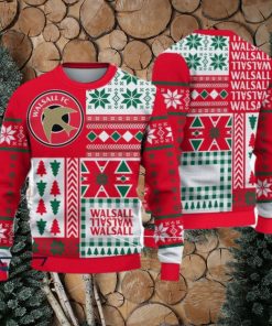 Walsall FC Hula Efl Logo Team Ugly Christmas Sweater For Fans Gift Unisex Sweatshirt