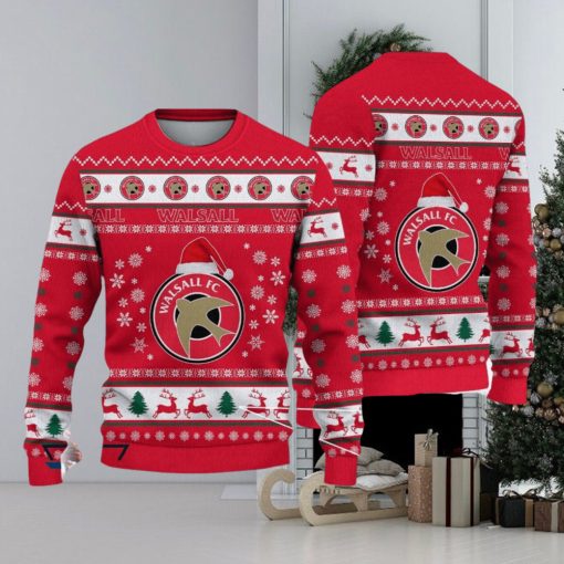 Walsall FC Paradise Efl Logo Team Ugly Christmas Sweater For Fans Gift Unisex Sweatshirt