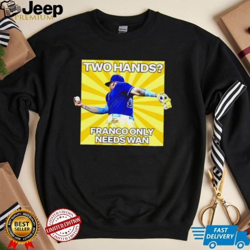 Wander Franco Tampa Bay Rays Two hands Franco only needs Wan shirt