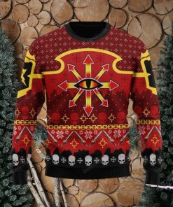 Warhammer 40K Chaos Reigns Khorne Iconic Ugly Sweater Christmas Sweatshirt 3D Printed