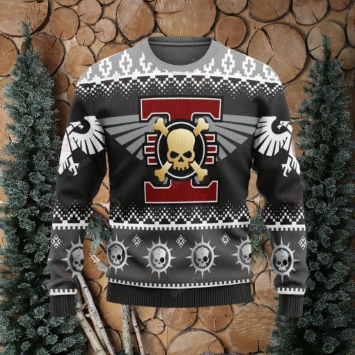 Warhammer 40K Deathwatch Skull Iconic Ugly Sweater Christmas Sweatshirt 3D Printed