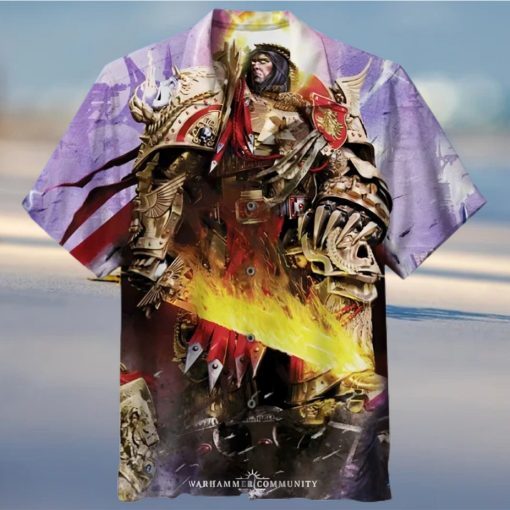 Warhammer 40K Emperor of Mankind 3D Hawaiian Shirt