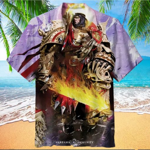 Warhammer 40K Emperor of Mankind 3D Hawaiian Shirt