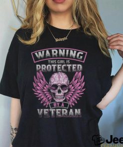 Waring this girl is protected by a veteran shirt