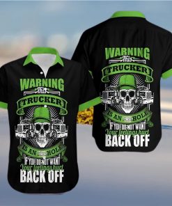 Warning This Trucker Skull Hawaiian Aloha Shirts Hawaiian Shirt