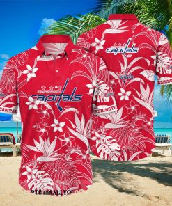 Washington Capitals NHL Flower Full Print Unisex Hawaiian Shirt