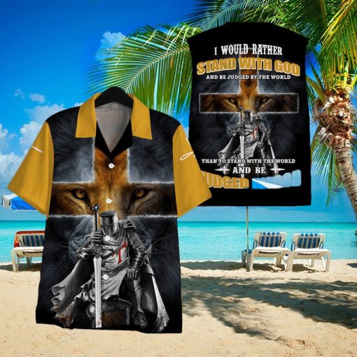 Washington Capitals NHL Palm Tree Pattern Full Printed 3D Hawaiian ShirtChristian Hawaiian Shirt I Would Rather Stand With God And Be Judged By The World hawaiian shirt