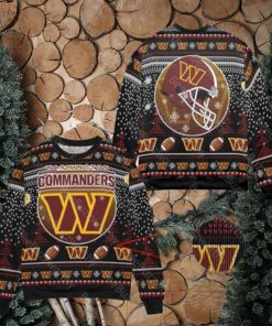 Washington Commanders Big Logo Ugly Christmas Sweaters