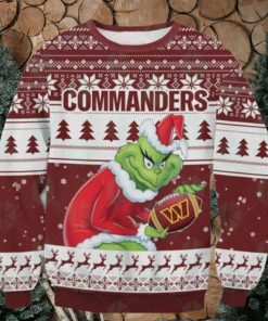 Washington Commanders Grinch Ugly Christmas Sweaters