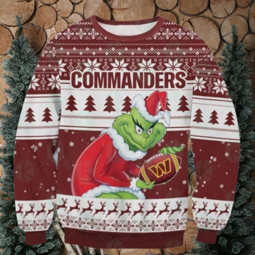 Washington Commanders Grinch Ugly Christmas Sweaters