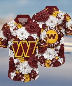 Washington Commanders Hawaii Shirt Flower Summer Vibes