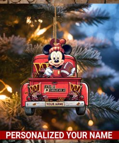 Washington Commanders Mickey Mouse Ornament Personalized Your Name Sport Home Decor