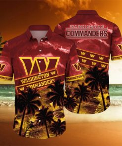 Washington Commanders NFL Flower Hawaiian Shirt Style Gift For Fans