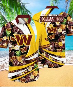 Washington Commanders NFL Flower Hawaiian Shirt Style Gift For Men Women Fans hawaiian shirt