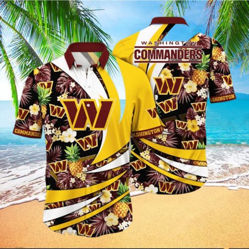 Washington Commanders NFL Flower Hawaiian Shirt Style Gift For Men Women Fans hawaiian shirt