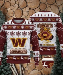 Washington Commanders Nfl Big Logo Ugly Christmas Sweaters