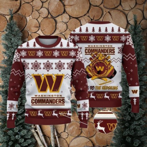 Washington Commanders Nfl Big Logo Ugly Christmas Sweaters