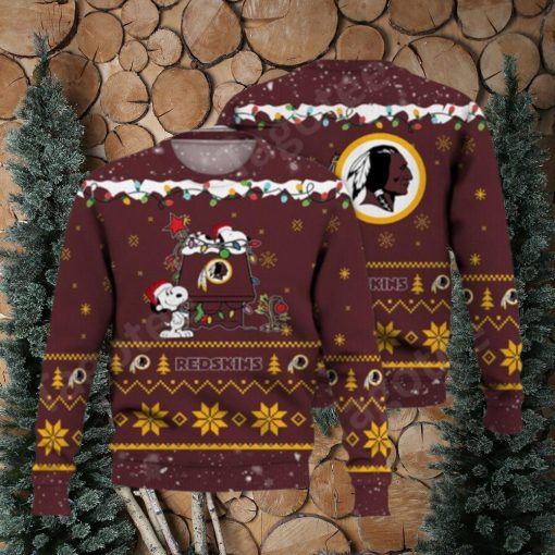 Washington Commanders RedSkins Snoopy Ugly Christmas Sweaters