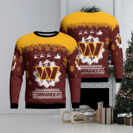 Washington Commanders Winter is Coming Knitted Xmas 3D Sweater Gift For Christmas